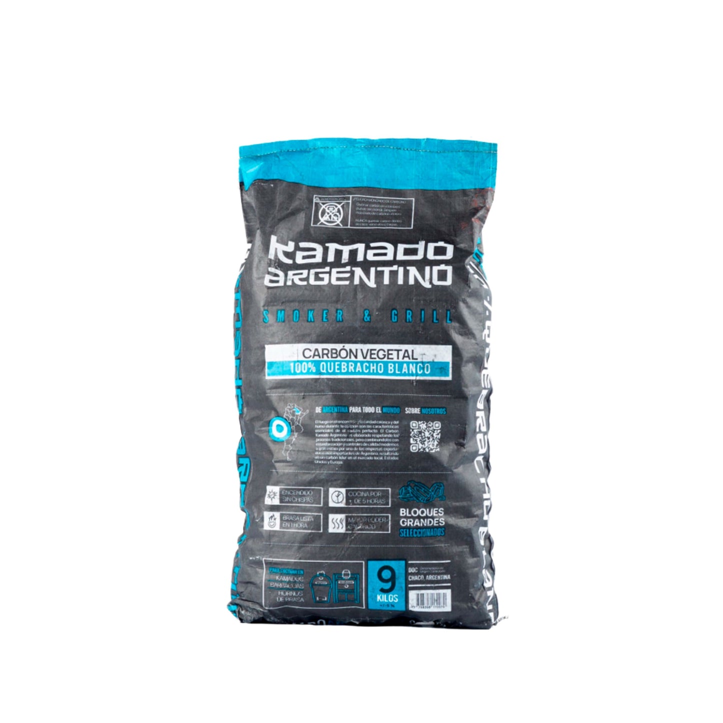 Carbón 100% Quebracho Blanco | Saco de 9kg